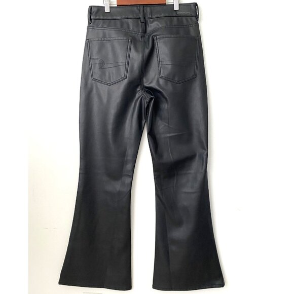 American Eagle Super High Rise Flare Jeans in Faux Leather - Picture 9 of 15